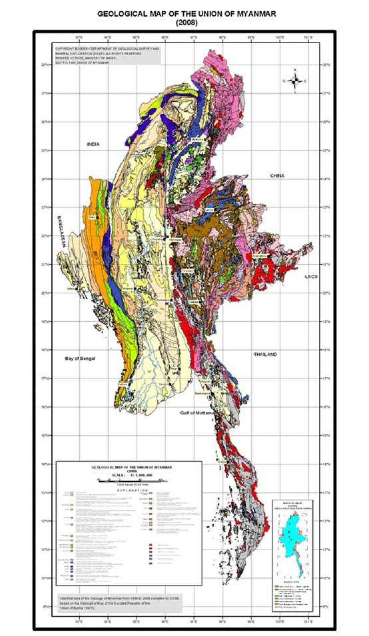 Mapa geològic de Myanmar) 2008