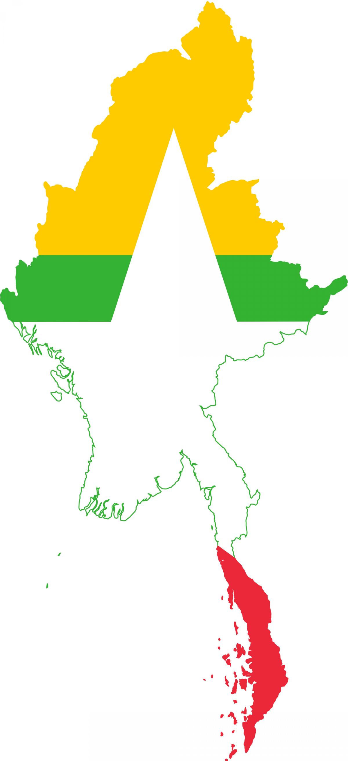 Mapa de Myanmar logotip