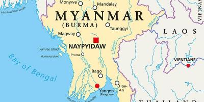 Myanmar país mapa
