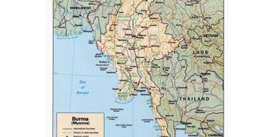 Mapa de Myanmar amb les ciutats