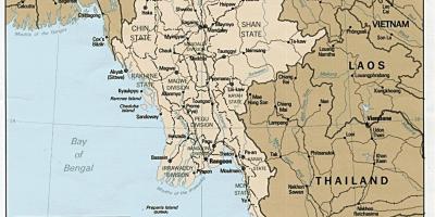 Yangon Birmània mapa