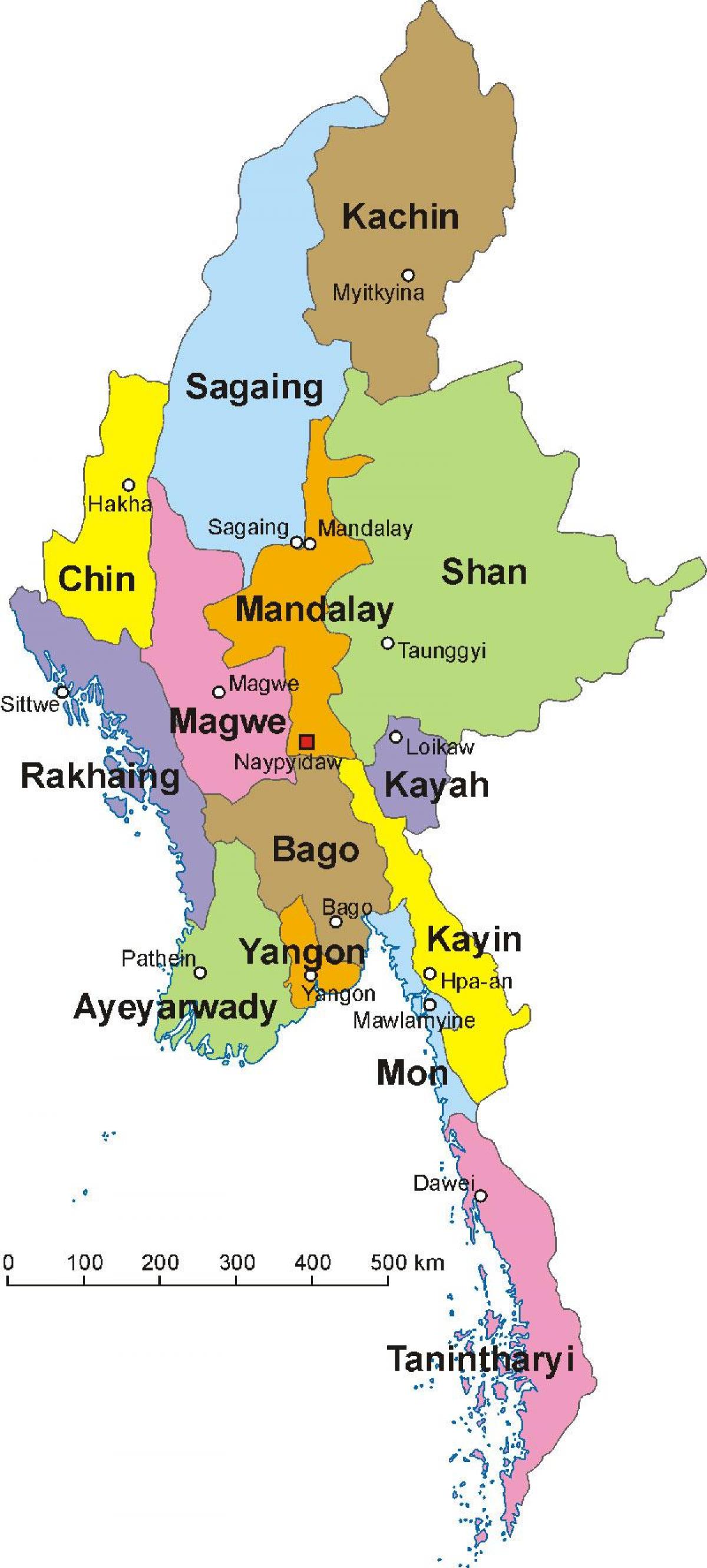 Myanmar mapa foto