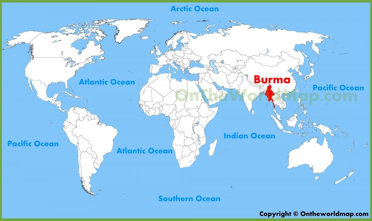 Birmània ubicació al mapa